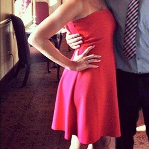 The Limited red strapless dress